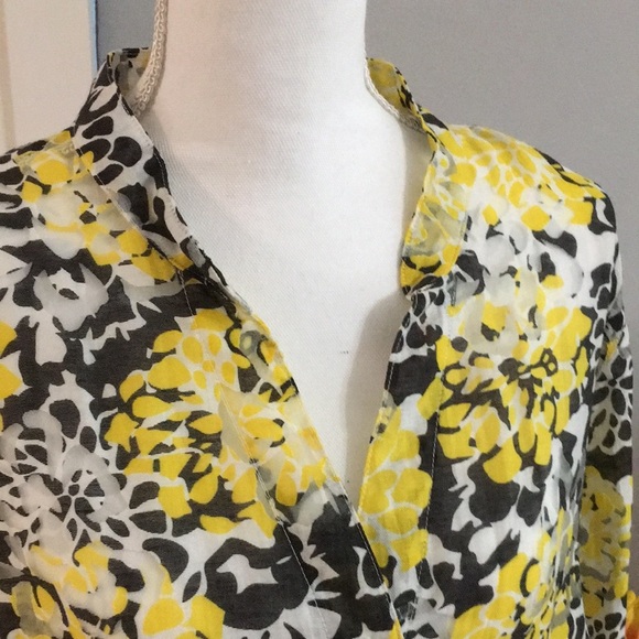 Ruby Road Woman’s sheer black and yellow blouse - Picture 2 of 10